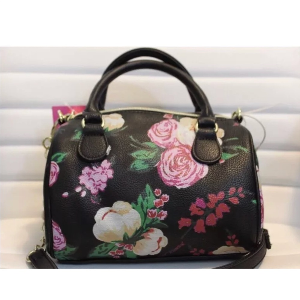 ❌❌❌-SOLDBetsy Johnson Bownanza Crossbody Purse Fl - Picture 3 of 6
